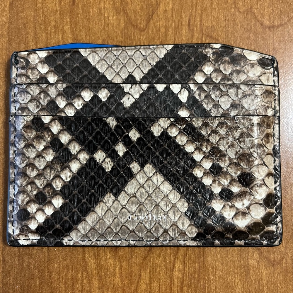 Corthay Paris Steven Snake Reptile ID Credit Card Case Holder Wallet